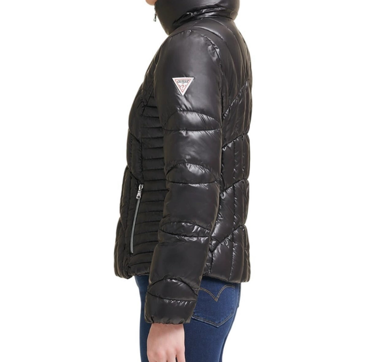 Guess Women's Black Puffer Jacket
